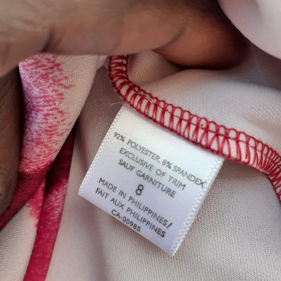 Brand New with tags NATORI Animal pattern Sheath dress in Pink/Maroon 8 - Picture 4 of 5